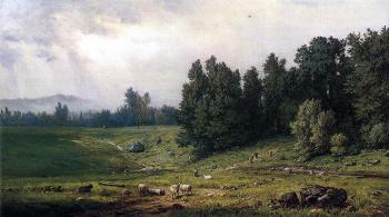 喬治 英尼斯 Landscape with Sheep